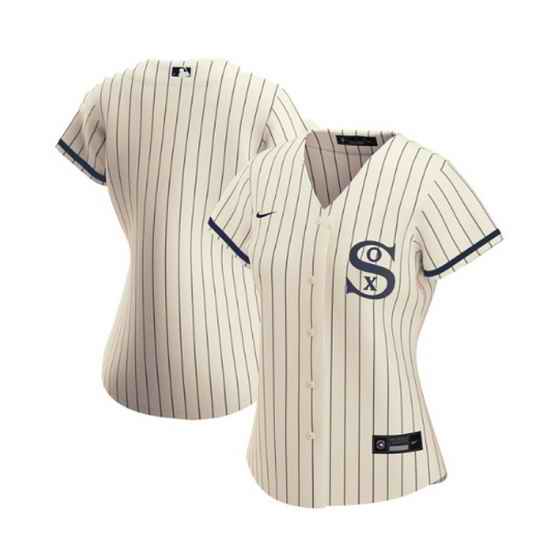 Women Chicago White Sox Blank 2021 Cream Navy Name 26Number Field Of Dreams Cool Base Stitched Jersey->women mlb jersey->Women Jersey
