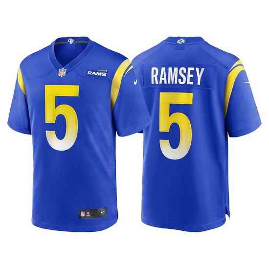Youth Los Angeles Rams #5 Jalen Ramsey Blue Stitched Football Limited Jersey->youth nfl jersey->Youth Jersey