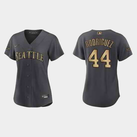 Women Julio Rodriguez Seattle Mariners 2022 Mlb All Star Game Replica Charcoal Jersey->2022 all star->MLB Jersey