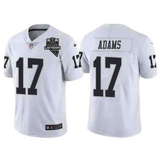 Men Las Vegas Raiders #17 Davante Adams White With 2020 Inaugural Season Patch Vapor Limited Stitched jersey->las vegas raiders->NFL Jersey