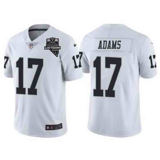 Men Las Vegas Raiders #17 Davante Adams White With 2020 Inaugural Season Patch Vapor Limited Stitched jersey