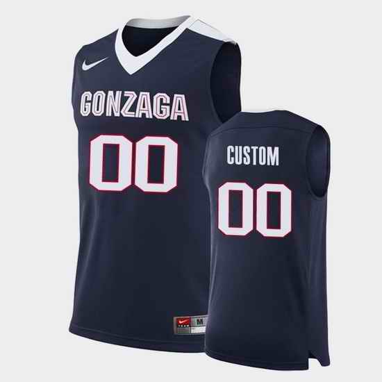 Gonzaga Bulldogs Custom Navy Home College Basketball Jersey->->Custom Jersey
