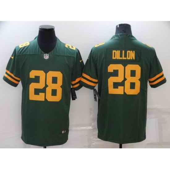 Men Green Bay Packers #28 A J  Dillon 2021 Green Legend Stitched Football Jersey->green bay packers->NFL Jersey