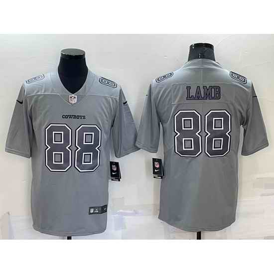 Men Dallas Cowboys #88 CeeDee Lamb Grey Atmosphere Fashion Stitched Jersey->detroit lions->NFL Jersey