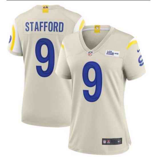Women's Los Angeles Rams Matthew Stafford #9 Nike Royal Game Jersey->women nfl jersey->Women Jersey