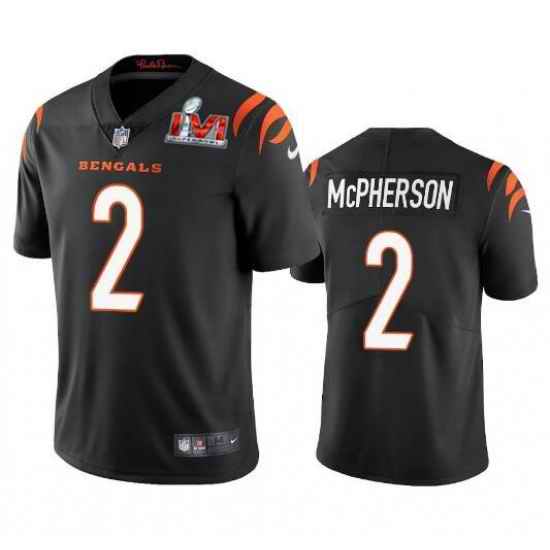 Nike Cincinati Bengals #2 Evan McPherson Black 2022 Super Bowl LVI Vapor Limited Jersey->cincinnati bengals->NFL Jersey