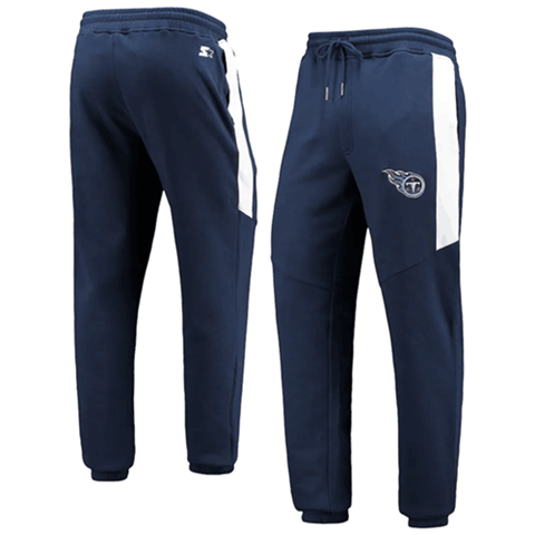 Men's Tennessee Titans Starter Blue/White Goal Post Fleece Pants->tennessee titans->NFL Jersey