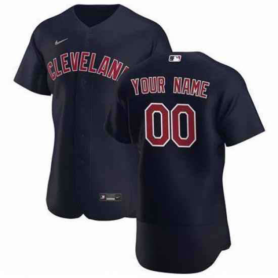 Men Women Youth Toddler Cleveland Indians Navy Blue Custom Nike MLB Flex Base Jersey->customized mlb jersey->Custom Jersey
