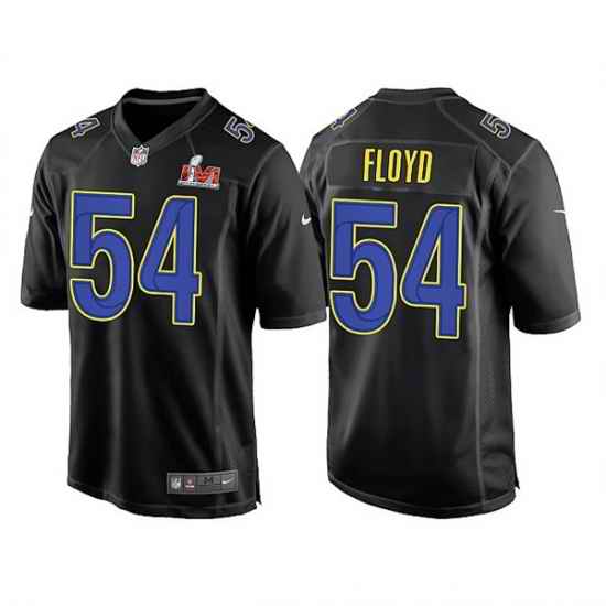 Men Los Angeles Rams #54 Leonard Floyd 2022 Black Super Bowl LVI Game Stitched Jersey->los angeles rams->NFL Jersey