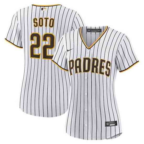 Women San Diego Padres #22 Juan Soto White Cool Base Stitched Baseball Jersey 28Run Small 29->women mlb jersey->Women Jersey