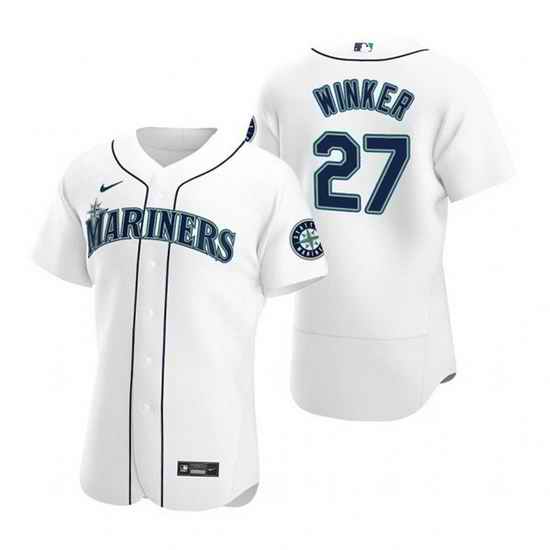 Men Seattle Mariners #27 Jesse Winker White Flex Base Stitched jersey->seattle mariners->MLB Jersey