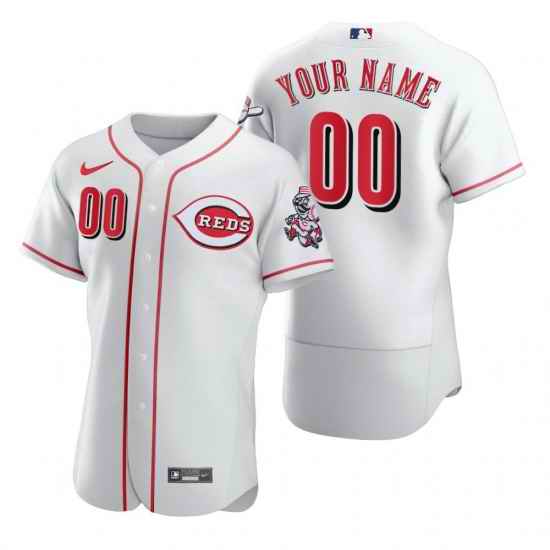 Men Women Youth Toddler Cincinnati Reds White Custom Nike MLB Flex Base Jersey->customized mlb jersey->Custom Jersey