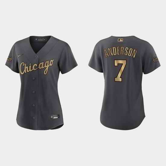 Women Tim Anderson Chicago White Sox 2022 Mlb All Star Game Replica Charcoal Jersey->2022 all star->MLB Jersey