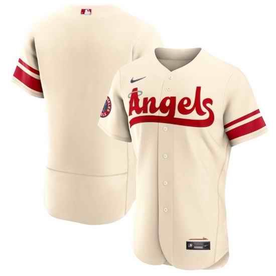 Men Los Angeles Angels Blank 2022 Cream City Connect Flex Base Stitched Jerseys->los angeles angels->MLB Jersey