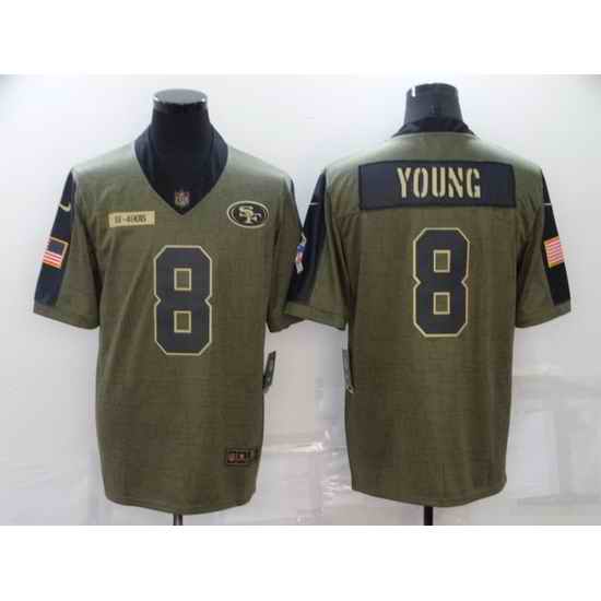Men's Nike San Francisco 49ers Steve Young #8 2021 Salute To Service Limited Jersey->las vegas raiders->NFL Jersey