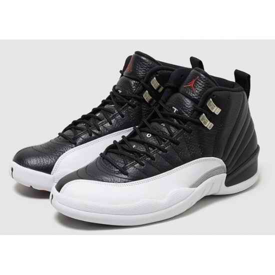 Air Jordan #12 2022 New Retro Black White Shoes->->Custom Jersey