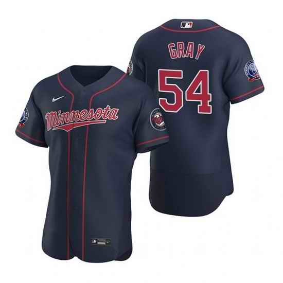 Men Minnesota Twins #54 Sonny Gray Navy Flex Base Stitched jersey->minnesota twins->MLB Jersey