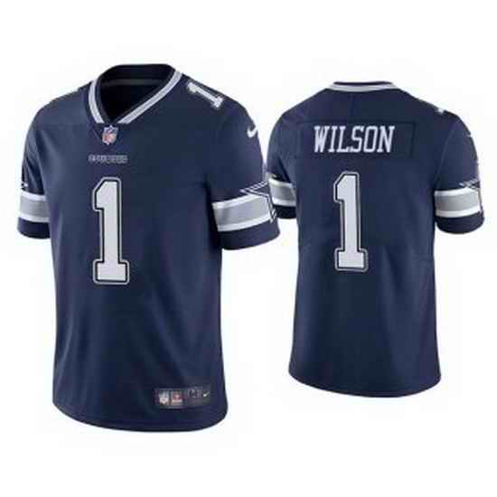 Men Dallas Cowboys #1 Cedrick Wilson Navy Vapor Limited Stitched Jersey->dallas cowboys->NFL Jersey