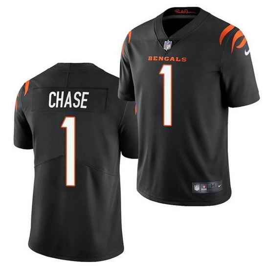 Youth Cincinnati Bengals #1 Ja 27Marr Chase Black Vapor Untouchable Limited Stitched Jersey->youth nfl jersey->Youth Jersey