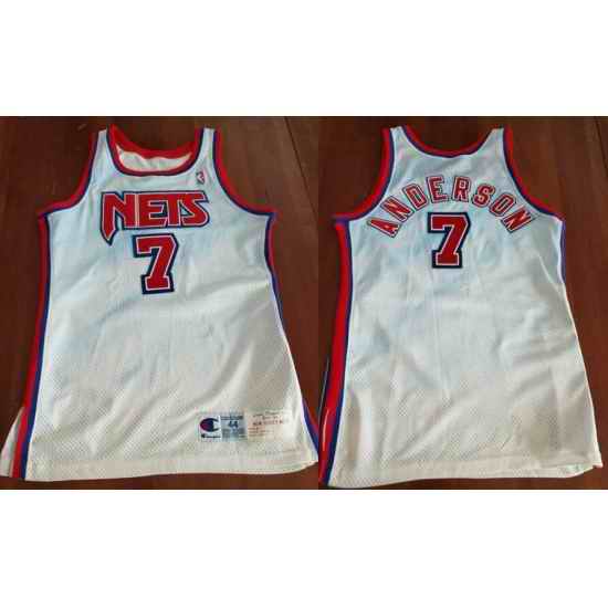 1994-95 Kenny Anderson New Jersey Nets Team Issued Champion Jersey->miami heat->NBA Jersey