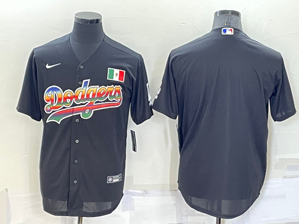 Men's Los Angeles Dodgers Blank Black Stitched Baseball Jersey->atlanta braves->MLB Jersey