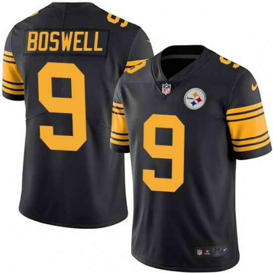 Men's Nike Pittsburgh Steelers #9 Chris Boswell Limited Black Rush Vapor Untouchable NFL Jersey->pittsburgh steelers->NFL Jersey