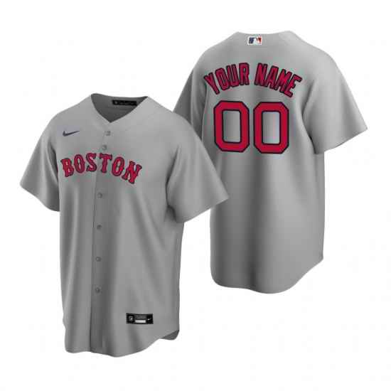 Men Women Youth Toddler Boston Red Sox Custom Nike Gray 2020 Stitched MLB Cool Base Jersey->customized mlb jersey->Custom Jersey