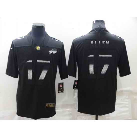 Men Buffalo Bills #17 Josh Allen Black Shadow Stitched Jersey->atlanta falcons->NFL Jersey