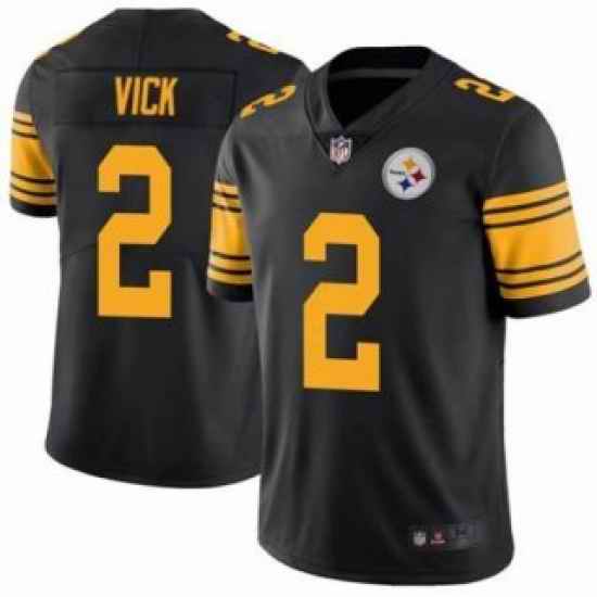 Men Pittsburgh Steelers #2 Michael Vick Black Color Rush Limited Stitched Jersey->new york jets->NFL Jersey
