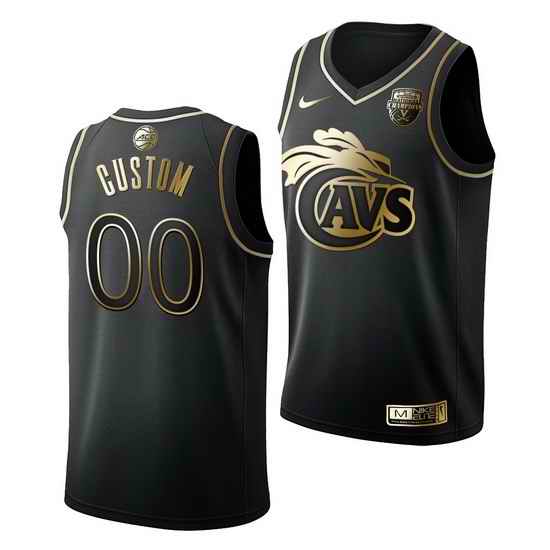 Virginia Cavaliers Custom Black 2019 Golden Edition Men'S Jersey->->Custom Jersey