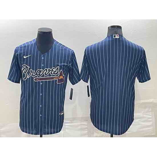 Men Atlanta Braves Blank Navy Cool Base Stitched Baseball Jersey->colorado rockies->MLB Jersey
