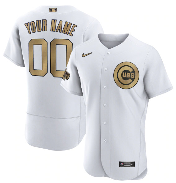 Men's Chicago Cubs Active Player Custom White 2022 All-Star Flex Base Stitched MLB Jersey->chicago cubs->MLB Jersey