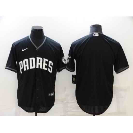 Men's San Diego Padres Blank Black Game Jersey->customized nfl jersey->Custom Jersey