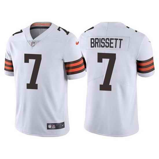 Men Cleveland Browns #7 Jacoby Brissett White Vapor Untouchable Limited Stitched jersey->denver broncos->NFL Jersey