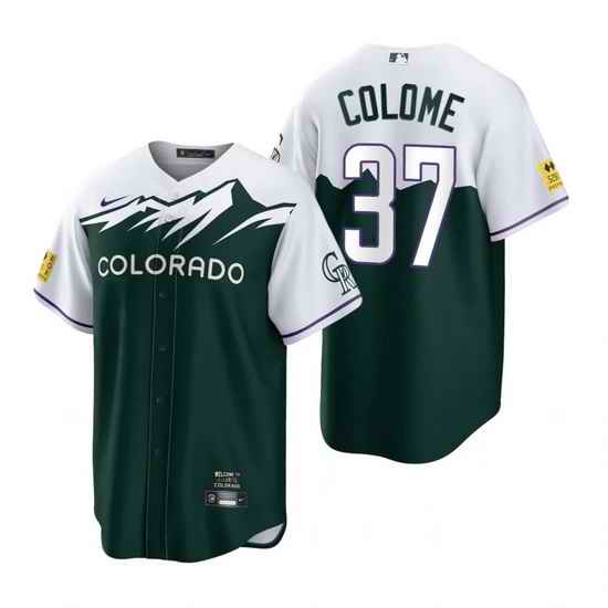 Men Nike Nike Colorado Rockies #37 Alex Colome City Connect Stitched Cool Base Baseball Jersey->colorado rockies->MLB Jersey