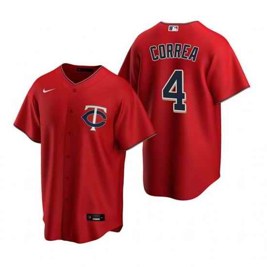 Men Minnesota Twins #4 Carlos Correa Red Cool Base Stitched Jerse->minnesota twins->MLB Jersey
