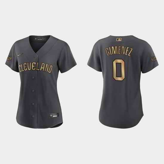 Women Andres Gimenez Guardians 2022 Mlb All Star Game Replica Charcoal Jersey->2022 all star->MLB Jersey