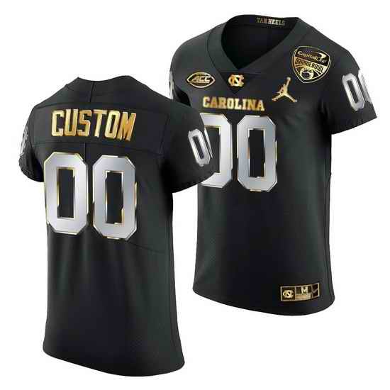 North Carolina Tar Heels Custom Black 2021 Orange Bowl Golden Edition Jersey->->Custom Jersey