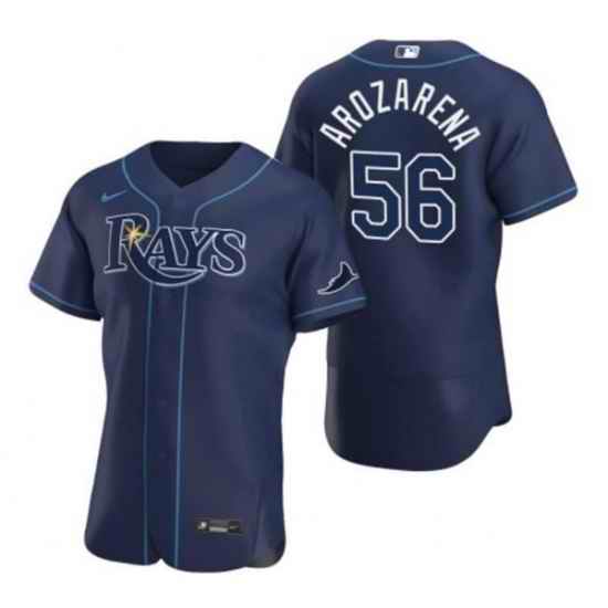 Men Tampa Bay Rays #56 Randy Arozarena Navy Flex Base Stitched Jersey->tampa bay rays->MLB Jersey