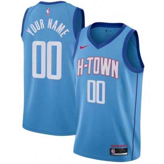 Men Women Youth Toddler Houston Rockets Blue Custom Nike NBA Stitched Jersey->customized nba jersey->Custom Jersey