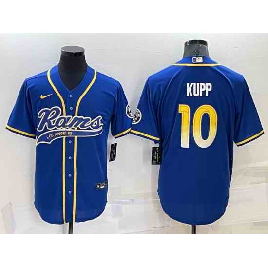 Men Los Angeles Rams #10 Cooper Kupp Royal Cool Base Stitched Baseball Jersey->los angeles chargers->NFL Jersey