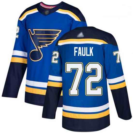 Blues #72 Justin Faulk Blue Home Authentic Stitched Hockey Jersey->st.louis blues->NHL Jersey