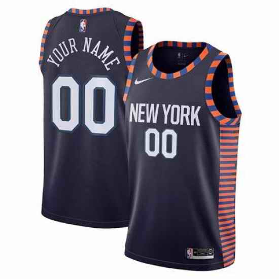 Men Women Youth Toddler New York Knicks Navy Custom Nike NBA Stitched Jersey->customized nba jersey->Custom Jersey