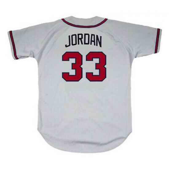 Men Nike Atlanta Braves #33 Brian Jordan White Stitched Cool Base Jersey->atlanta braves->MLB Jersey
