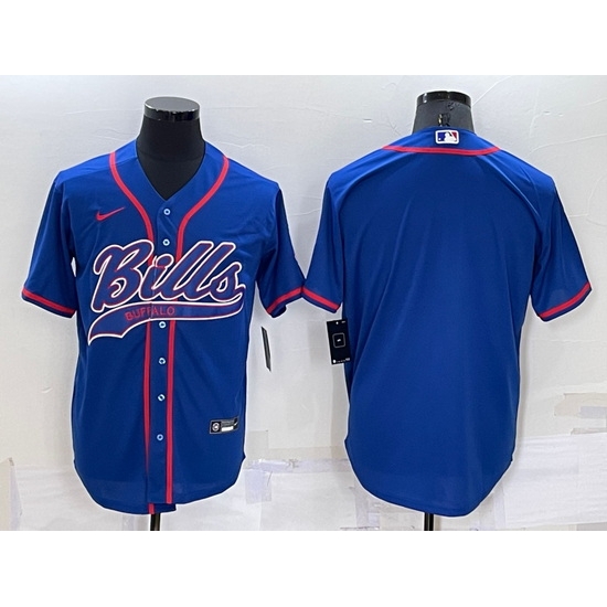 Men Buffalo Bills Blank Royal Cool Base Stitched Baseball Jersey->buffalo bills->NFL Jersey