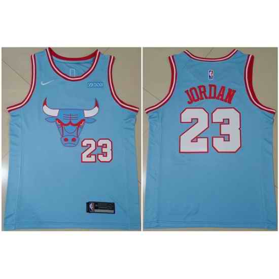 Men Chicago Bulls #23 Michael Jordan Light Blue Stitched Basketball Jersey->boston celtics->NBA Jersey