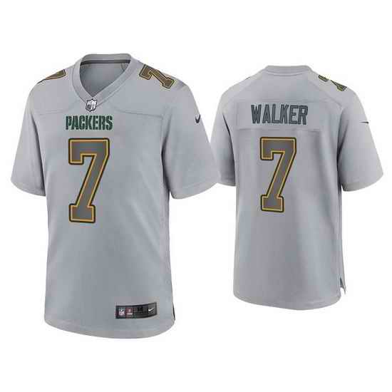 Men Green Bay Packers #7 Quay Walker Gray Atmosphere Fashion Stitched Game Jersey->green bay packers->NFL Jersey