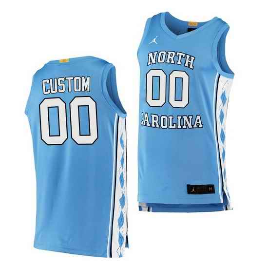 North Carolina Tar Heels Custom Blue Authentic Jersey->->Custom Jersey