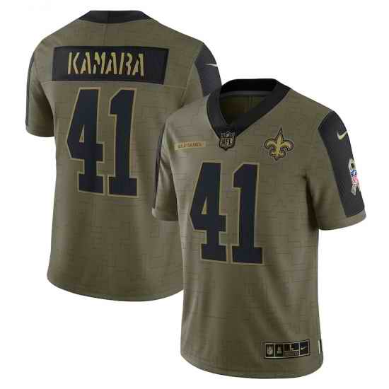 Men's New Orleans Saints #41 Alvin Kamara 2021 Salute To Service Jersey->dallas cowboys->NFL Jersey