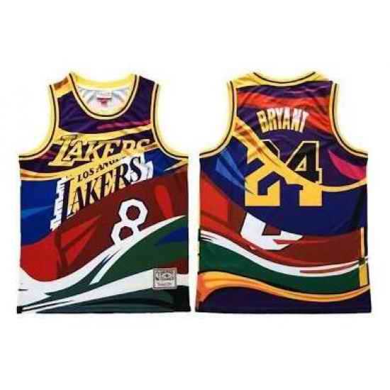Men's Los Angeles Lakers #24 Kobe Bryant M&N Hardwood Classic Fashion Basketball Jersey->customized nfl jersey->Custom Jersey